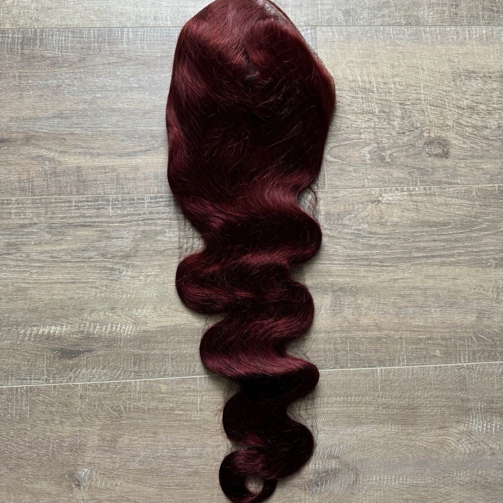 Reddish Brown Lace Front Wigs Real Human Hair 26”Body Wave Reddish Brown Wig